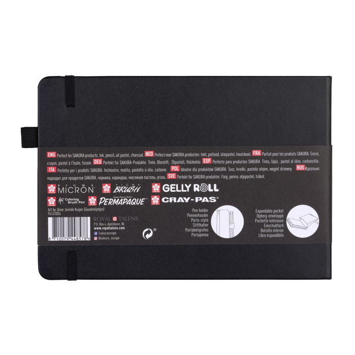 Sakura Bloc de dibujo de papel negro 140g 21 x 14.8 cm Sakura Bloc de dibujo de papel negro 140g 21 x 14.8 cm